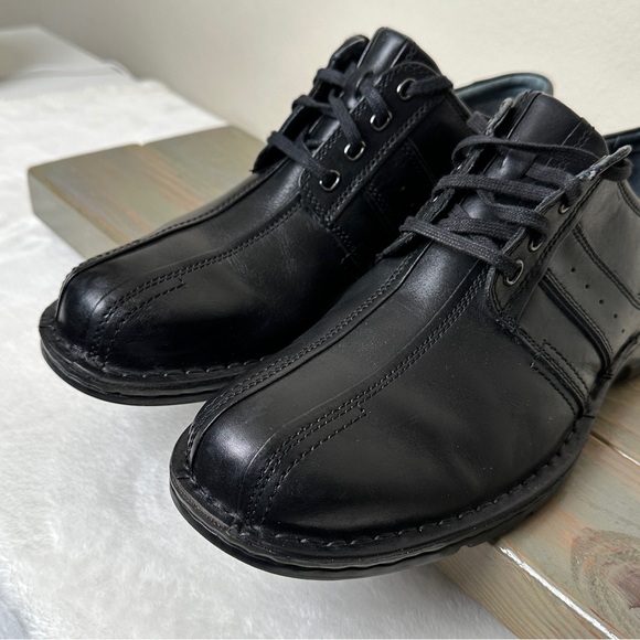 Clarks Men's Touareg Vibe Black Leather Dress Shoes Size 11.5 - Excellent - Picture 4 of 8